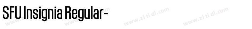 SFU Insignia Regular字体转换